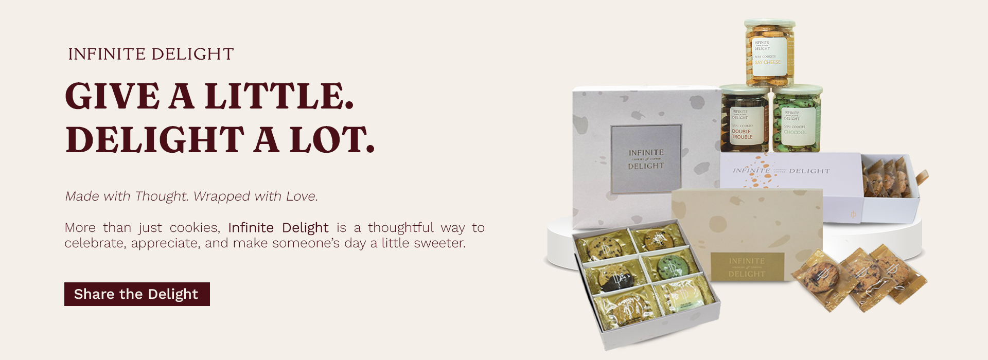 Give a little, delight a lot — Infinite Delight gift boxes